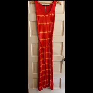 Orange Tie Dye Dress